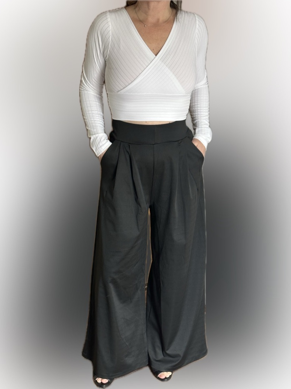 Black Wide Leg Trousers